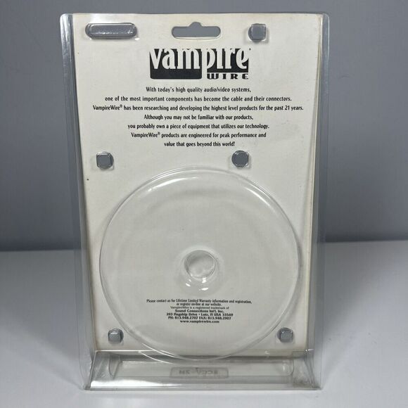 Vampire Wire CCV Coaxial Component Video Cable Gold Plated Connectors 2 Meters - Picture 3 of 3